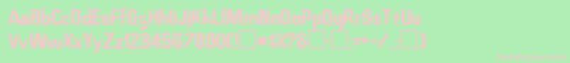 フォントOrd – 緑の背景にピンクのフォント