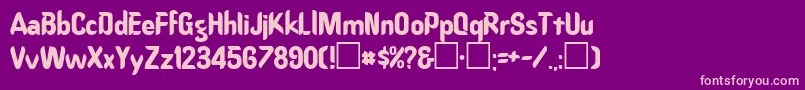 Ord Font – Pink Fonts on Purple Background