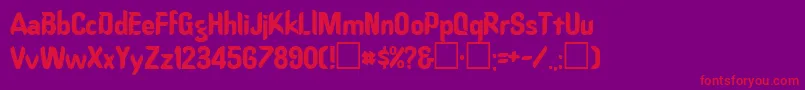 Ord Font – Red Fonts on Purple Background