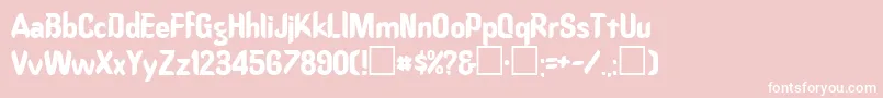 フォントOrd – ピンクの背景に白い文字