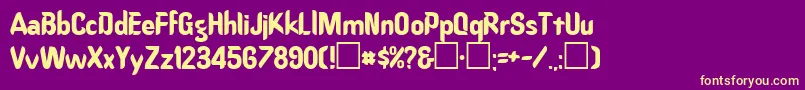 Ord Font – Yellow Fonts on Purple Background
