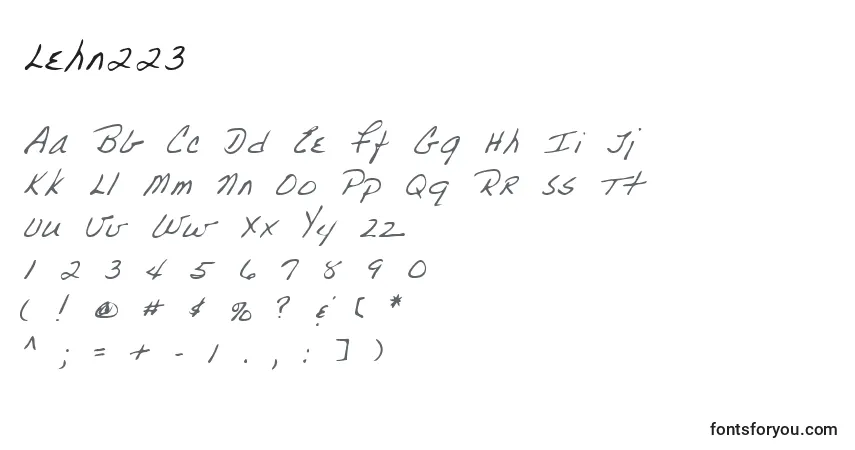 Schriftart Lehn223 – Alphabet, Zahlen, spezielle Symbole