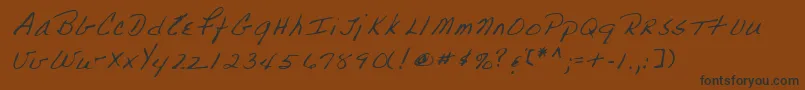 Lehn223 Font – Black Fonts on Brown Background
