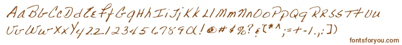 Lehn223 Font – Brown Fonts on White Background