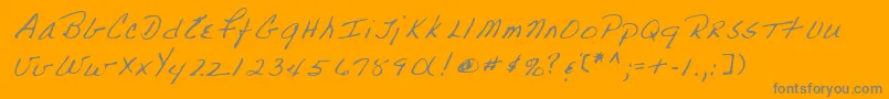 Lehn223 Font – Gray Fonts on Orange Background
