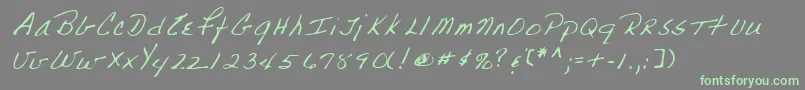 Lehn223 Font – Green Fonts on Gray Background