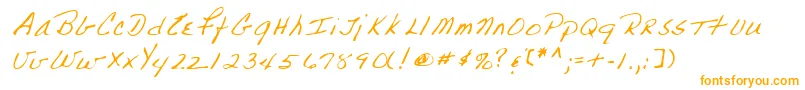 Lehn223 Font – Orange Fonts on White Background