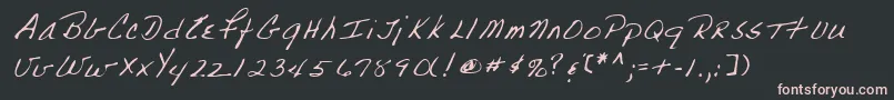 Lehn223 Font – Pink Fonts on Black Background