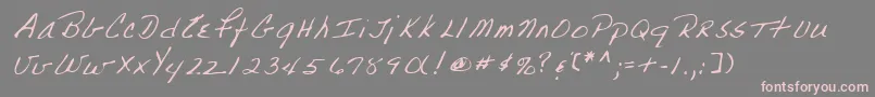 Lehn223 Font – Pink Fonts on Gray Background