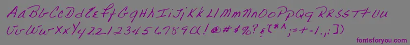Lehn223 Font – Purple Fonts on Gray Background
