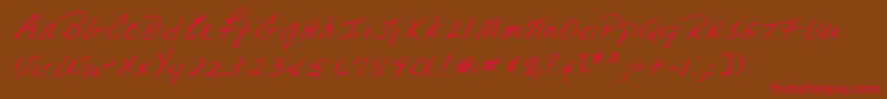 Lehn223 Font – Red Fonts on Brown Background