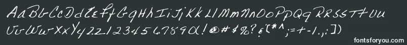 Lehn223 Font – White Fonts on Black Background