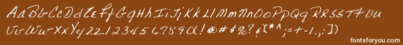 Lehn223 Font – White Fonts on Brown Background