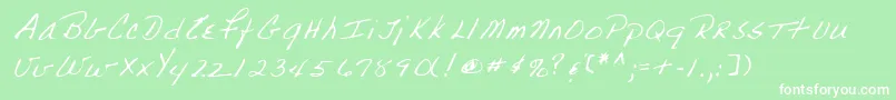 Lehn223 Font – White Fonts on Green Background