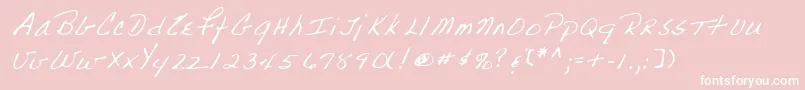 Lehn223 Font – White Fonts on Pink Background