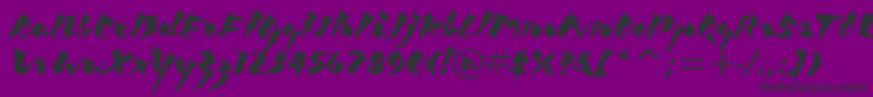 KickItcTt Font – Black Fonts on Purple Background