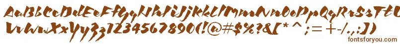 Шрифт KickItcTt – коричневые шрифты на белом фоне