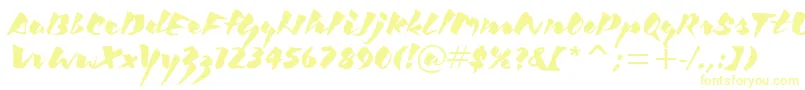 Czcionka KickItcTt – żółte czcionki