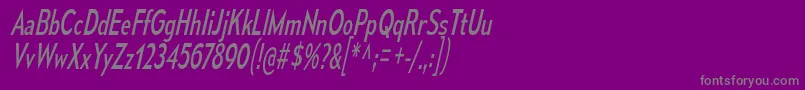 MesmerizeCdBkIt Font – Gray Fonts on Purple Background
