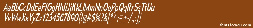MesmerizeCdBkIt Font – White Fonts on Brown Background