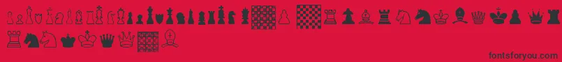 ChessTfb Font – Black Fonts on Red Background
