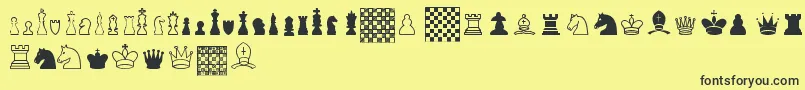 ChessTfb Font – Black Fonts on Yellow Background