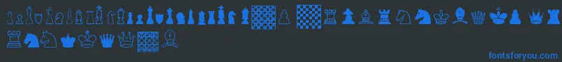 ChessTfb Font – Blue Fonts on Black Background