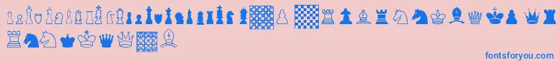 ChessTfb Font – Blue Fonts on Pink Background