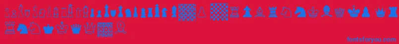 ChessTfb Font – Blue Fonts on Red Background