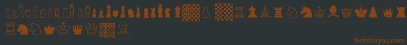 Шрифт ChessTfb – коричневые шрифты на чёрном фоне