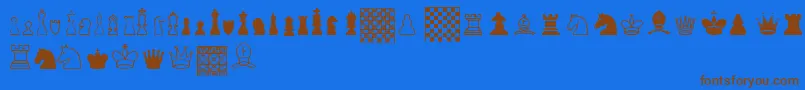 ChessTfb Font – Brown Fonts on Blue Background