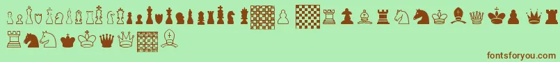 ChessTfb Font – Brown Fonts on Green Background
