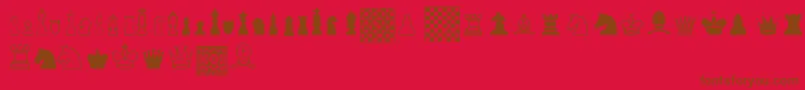 ChessTfb Font – Brown Fonts on Red Background