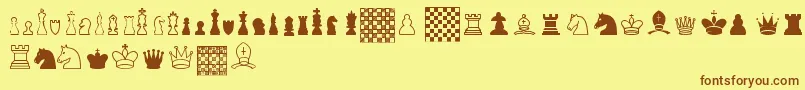 ChessTfb Font – Brown Fonts on Yellow Background