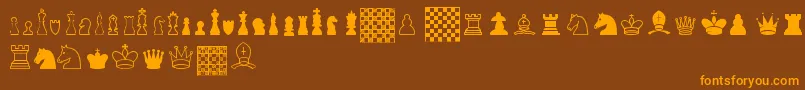 ChessTfb Font – Orange Fonts on Brown Background