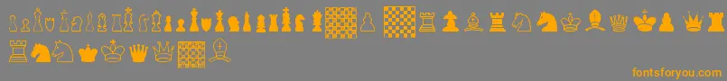 ChessTfb Font – Orange Fonts on Gray Background