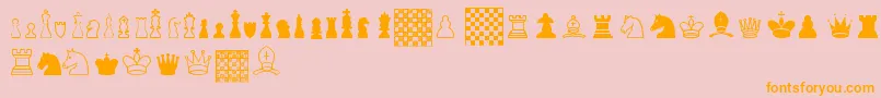 ChessTfb Font – Orange Fonts on Pink Background