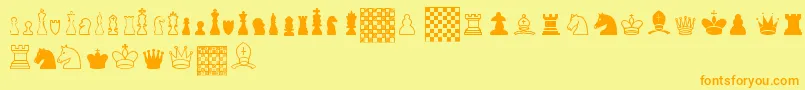 ChessTfb Font – Orange Fonts on Yellow Background