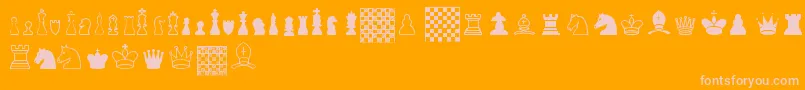 フォントChessTfb – オレンジの背景にピンクのフォント