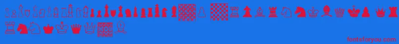 ChessTfb Font – Red Fonts on Blue Background