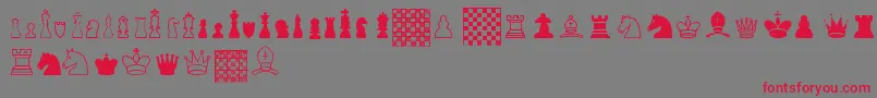 ChessTfb Font – Red Fonts on Gray Background