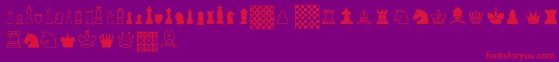 ChessTfb-Schriftart – Rote Schriften auf violettem Hintergrund