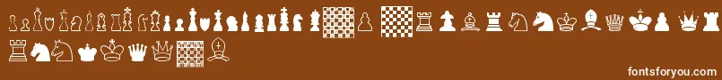 ChessTfb Font – White Fonts on Brown Background