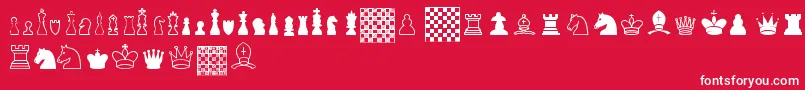 ChessTfb Font – White Fonts on Red Background