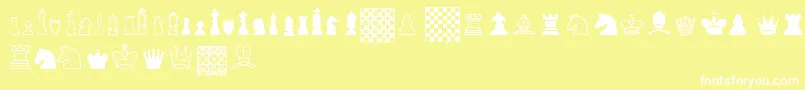 ChessTfb Font – White Fonts on Yellow Background