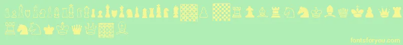ChessTfb Font – Yellow Fonts on Green Background