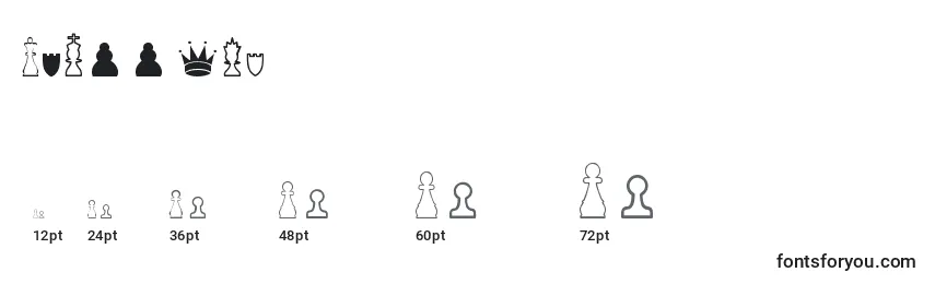 Größen der Schriftart ChessTfb