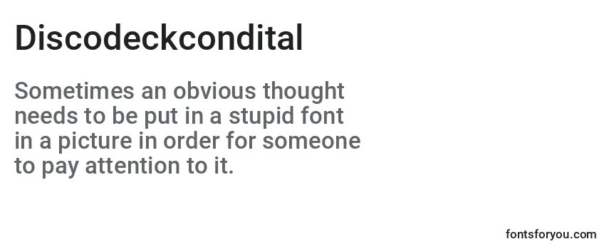 Discodeckcondital Font