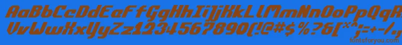 Commonv2i Font – Brown Fonts on Blue Background