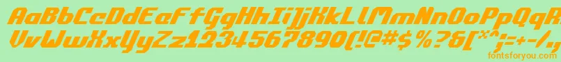 Commonv2i Font – Orange Fonts on Green Background